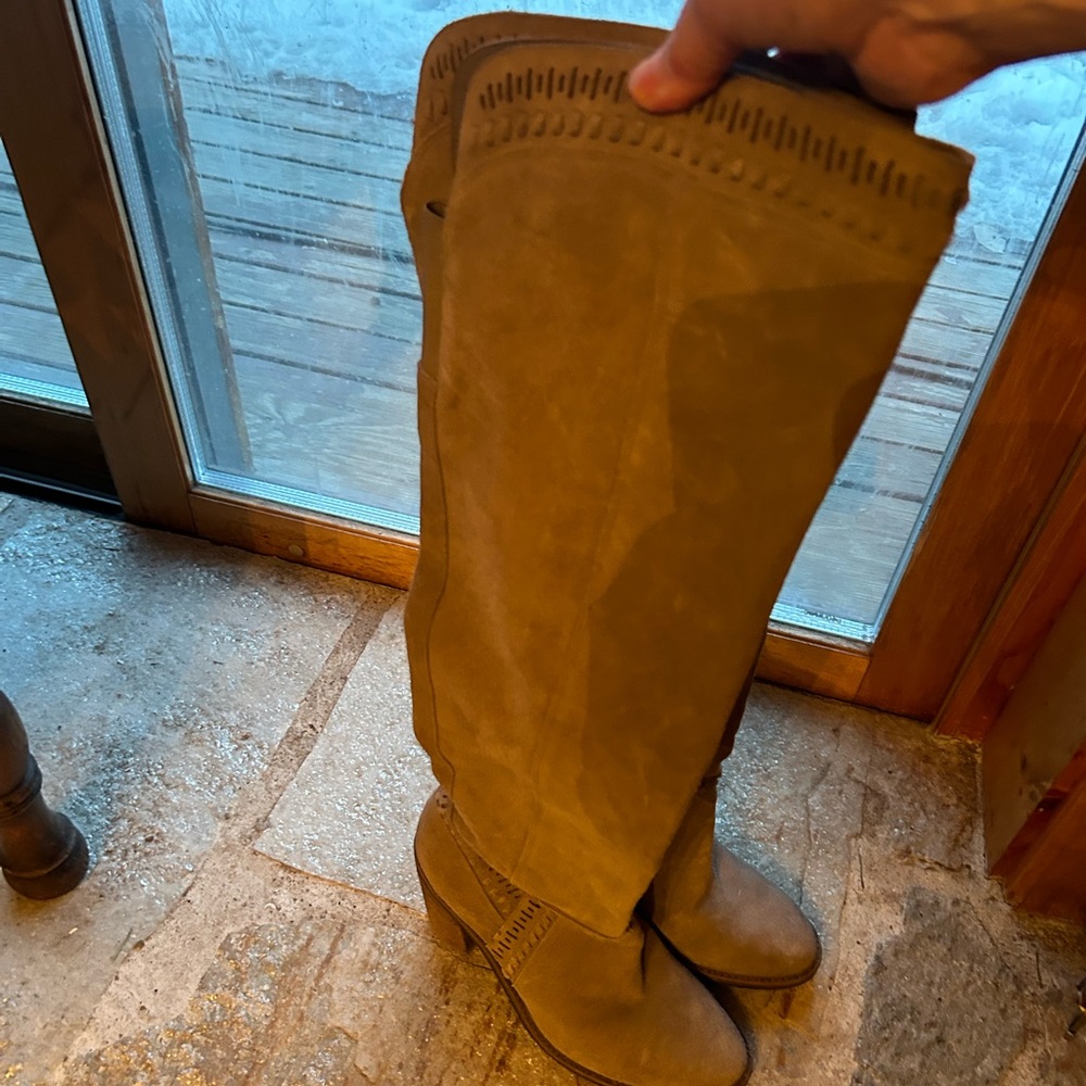 Beautiful suede leather over the knee boots.  I think I wore these once briefly